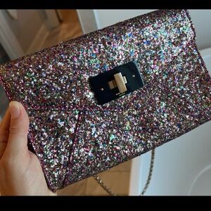 KATE SPADE Sparkler Multi Color Glitterball Evening Purse with Chain Strap